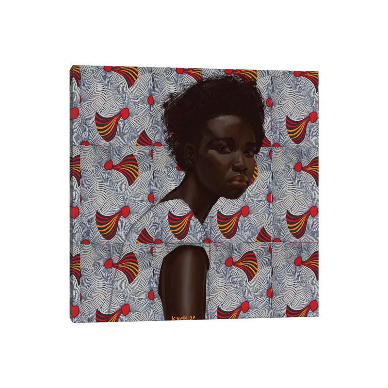 Wax Series VII by Adekunle Adeleke - Wrapped Canvas Painting, 30.48 cm H x 30.48 cm W