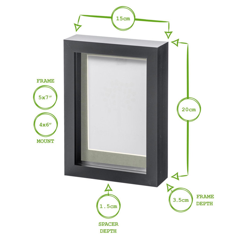 White Shadow Box Picture Frame - Set of 5 with Mat