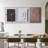 3 Pieces Japandi Wall Art Print Hanging Wall Decor Set with Rectangle Frame