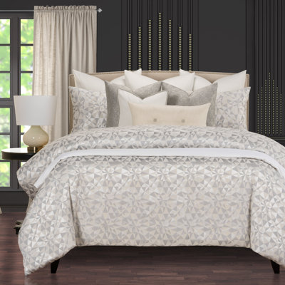 Diamond Point Geometric Duvet Cover & Insert Set