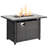 Rectangle Iron Propane Fire Pit Table-797896428