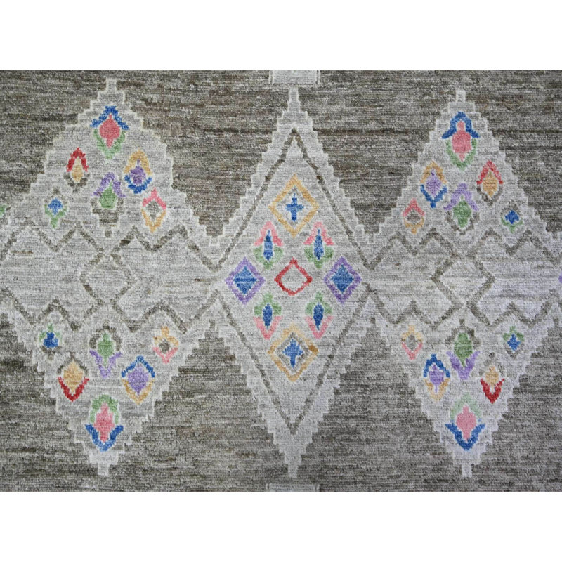 Tapis oriental gris clair en laine noué à la main 9 pi 9 po x 13 pi 6 po 662428A724C24DD39451D7F4E682EB50