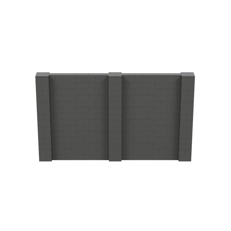 Ensemble mural de blocs géants 7 'T, H 84 po x l 144 po x P 12 po, Gris foncé