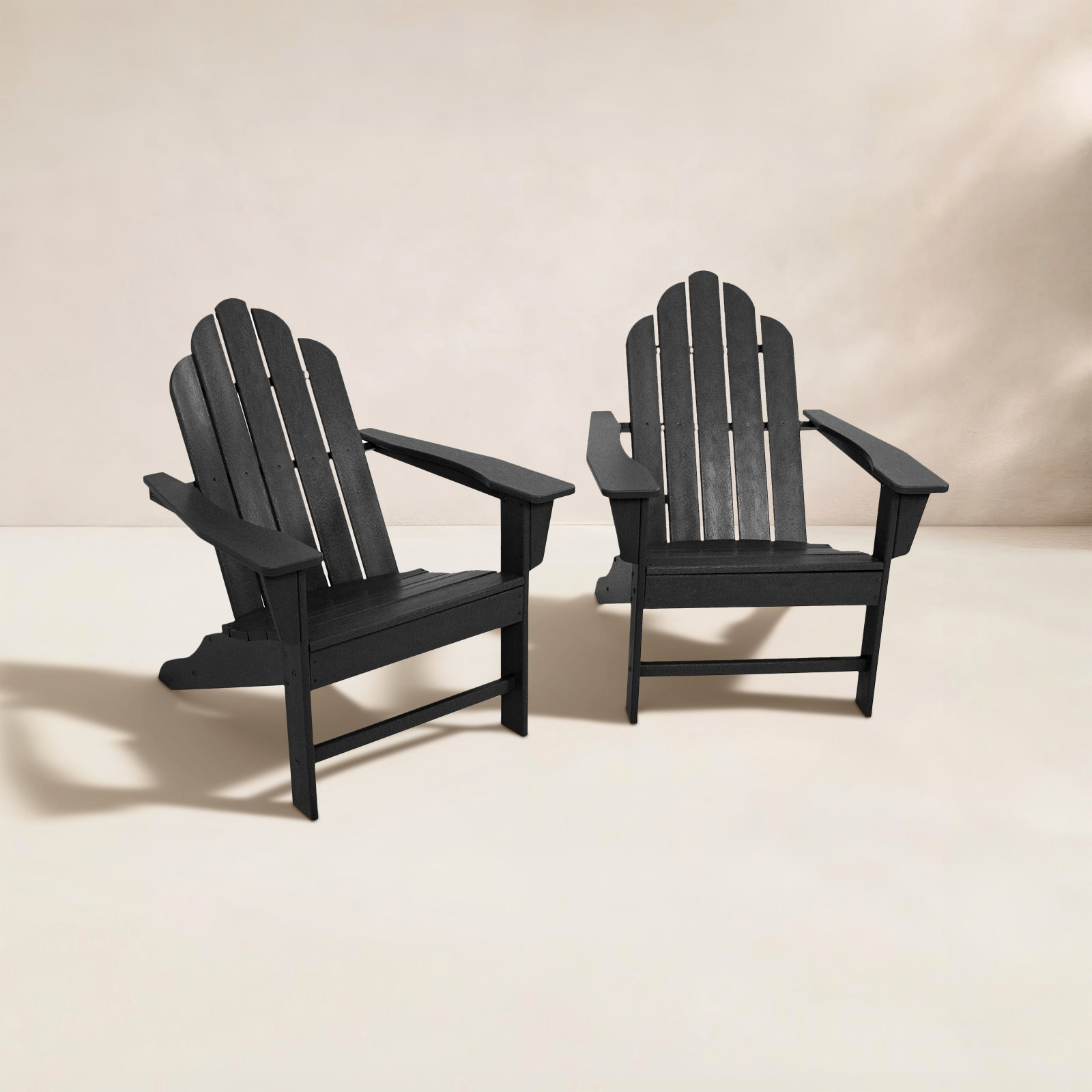POLYWOOD® Long Island Adirondack Chair, Black