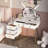 Vanity Desk with Mirror & Lights – Makeup Vanity Elegant Rabbit Ear Design for A Glamorous Makeup Experience-409244411