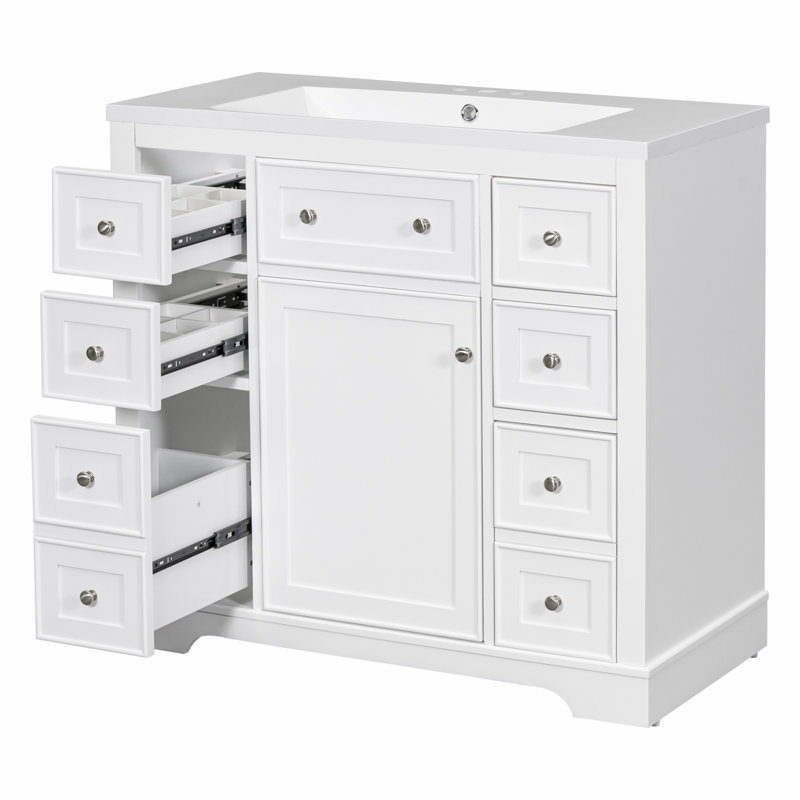 Meuble-lavabo 36 po avec lavabo, Blanc