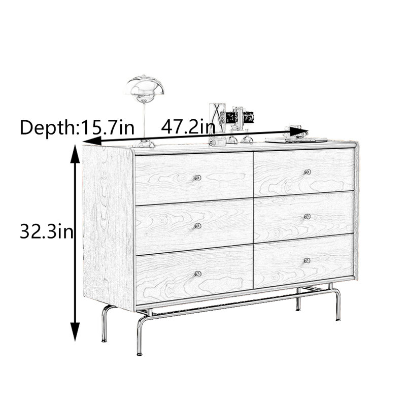 Console en bois d'hévéa massif, Bois brun foncé