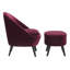 Ensemble de fauteuil d'appoint et repose-pieds en velours Elle Decor Nico