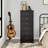 Wahhaj 52.75" Tall 6-Drawer Dresser, Chest of Drawers, Storage for Bedroom, Living Room, Office, 19"D x 23.25"W x 52.75"H, Black-1926000754