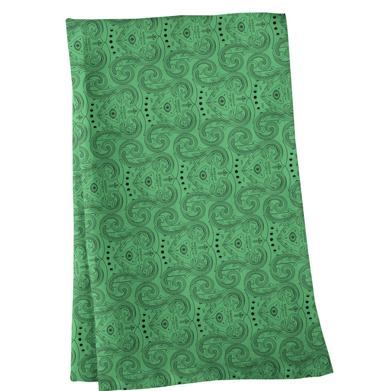 Serviette de thé à motif troisième œil, Sergé de coton, Vert