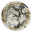 Horloge murale moderne blanche, grise et blanche en marbre peint à la main-50582326