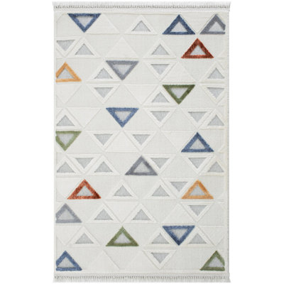 Rishaun Geometric Machine Made Indoor / Outdoor Area Rug
