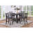 Dining Table Round Counter Height Dining Table W Shelve 1Pc Table Only Built In Leaf Solid Wood