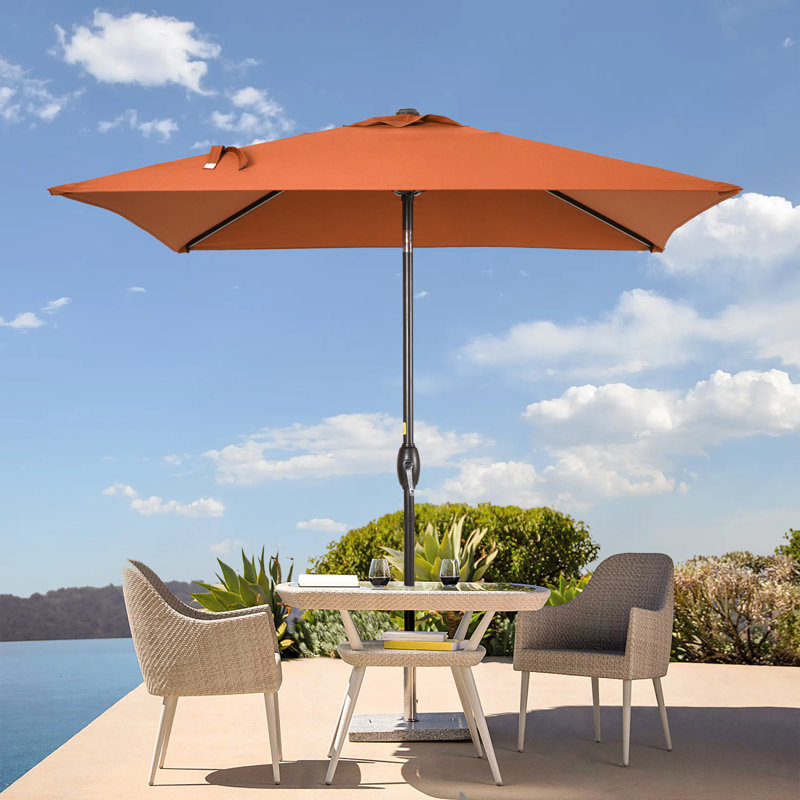 Parasol carré de 78 po Sabery, Orange