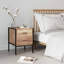 43cm W MDF, Metal Bedside Table