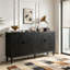 Cabine de rangement moderne en bois noir-1036227584
