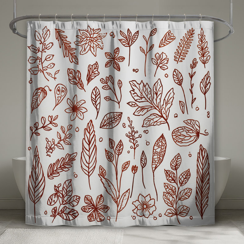 Rideaux de douche Botanical Leaf, 70 po L x 84 po H