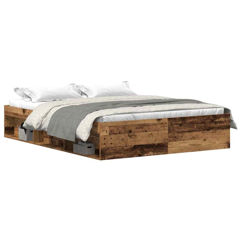 Afriani Storage Bed, Kingsize (5'), Old Wood