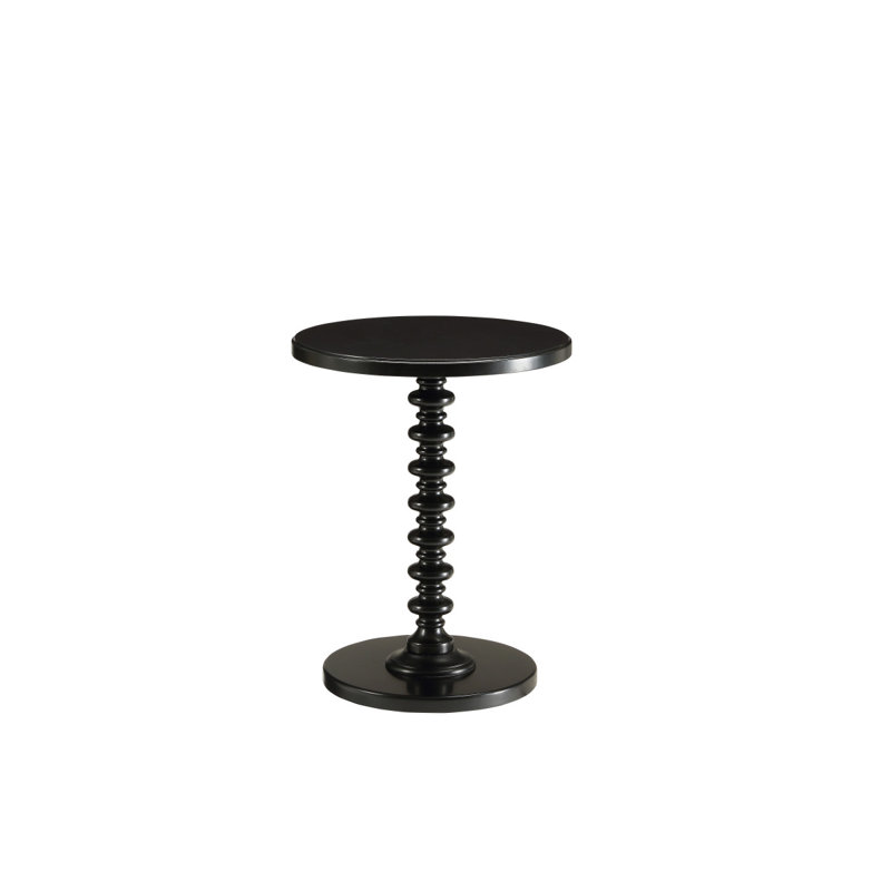 Acton Black Finish Accent Table, Black