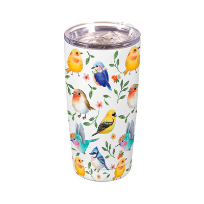 Gobelet en acier inoxydable à double paroi Bird Medley, 20 oz, boîte-cadeau