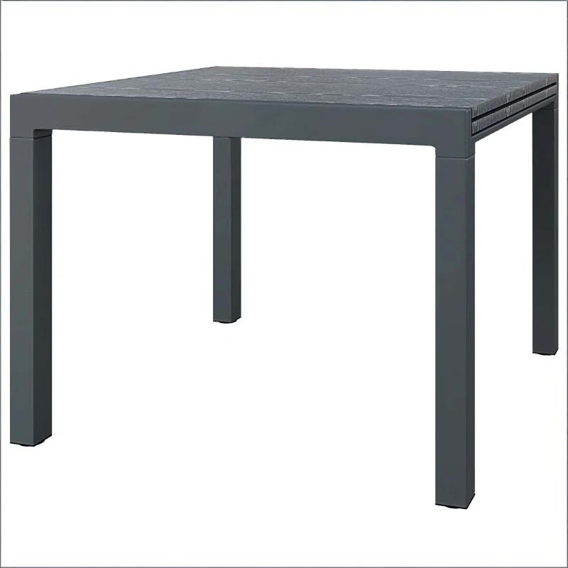 Table d'extérieur, table d'extérieur rectangulaire en aluminium