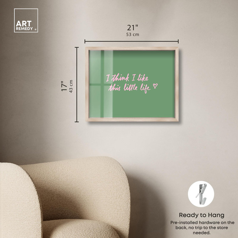 «I Like This Life Shadowbox Print Fun Quotes» par Art Remedy, 17" H x 21" W, Crème, crème