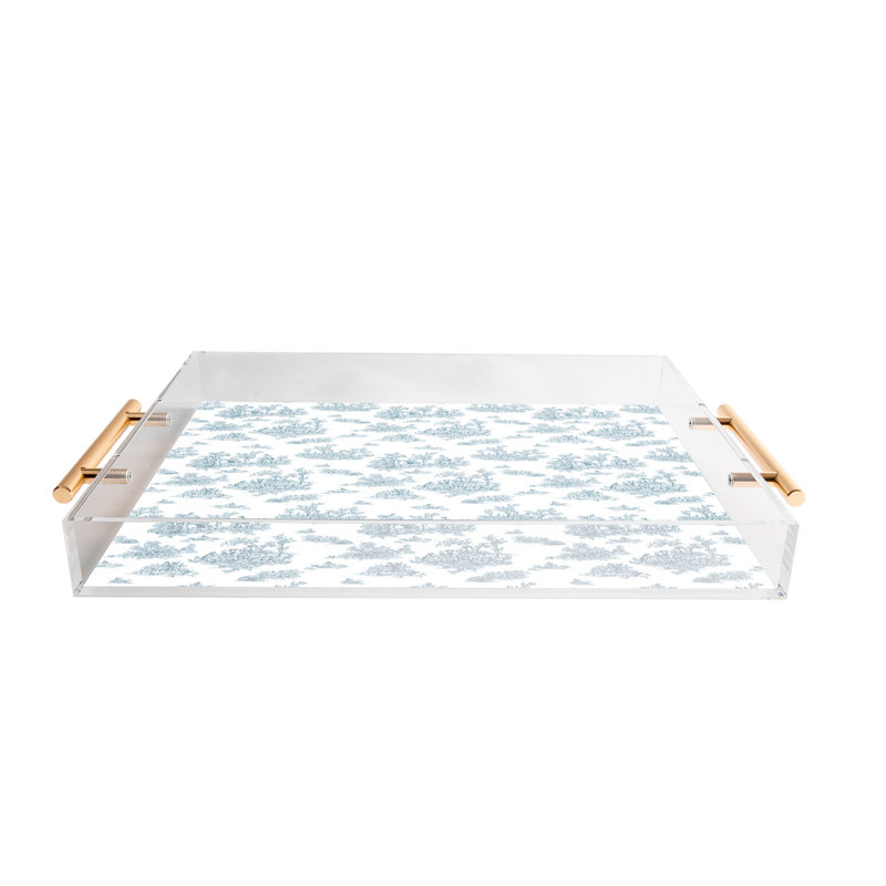 Plateau en acrylique Evanjelina & Co Toile De Jouy