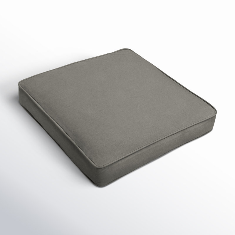 Coussin de chaise d'extérieur Carolena Sunbrella, Sunbrella - Toile gris anthracite / Toile gris ant