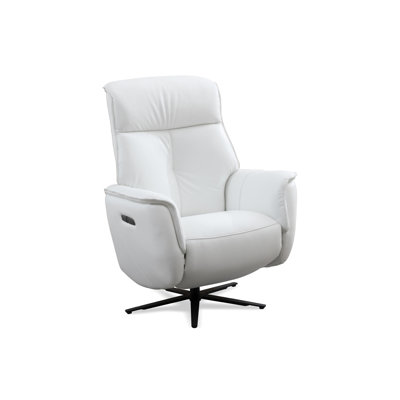 Genuine Leather Power Swivel Recliner