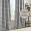 Panneau de rideau simple Madison Park Anaheim gris à carreaux en similicuir avec pattes de fixation et doublure polaire-354938664-375429373