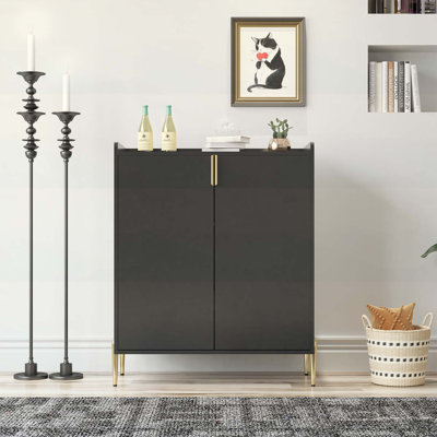 2 Doors Home Bar Cabinet,Versatile Kitchen And Living Room Furniture by George Oliver