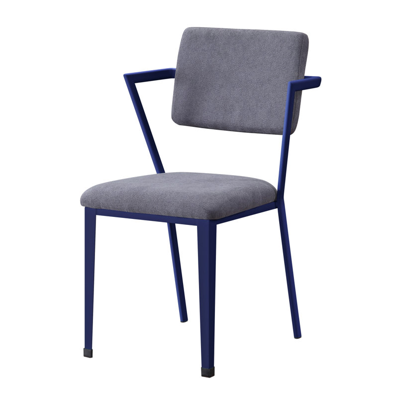 Open Back Upholstered Office Chair, Blue