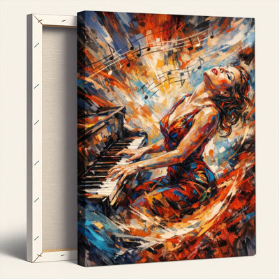 Music Passion Canvas Wall Art Oil Painting Print Set Of 1