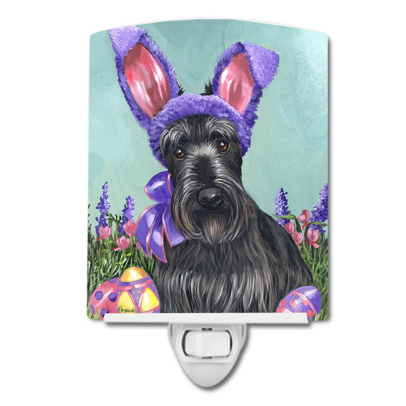 Veilleuse Westie, Scottie lapin de Pâques