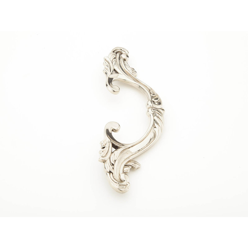 French Court Novelty Pull, White Brass