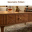 Table basse moderne avec rangement, design rétro Mid-Century de 47,2 po avec tiroirs géométriques sculptés pour le salon