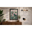 Crane Among Lotus Japandi - Framed Print-381499762-381499761