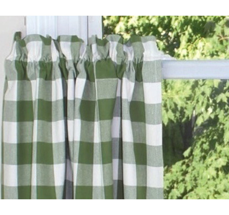 Amellie Cotton Plaid Tailored Window Valance