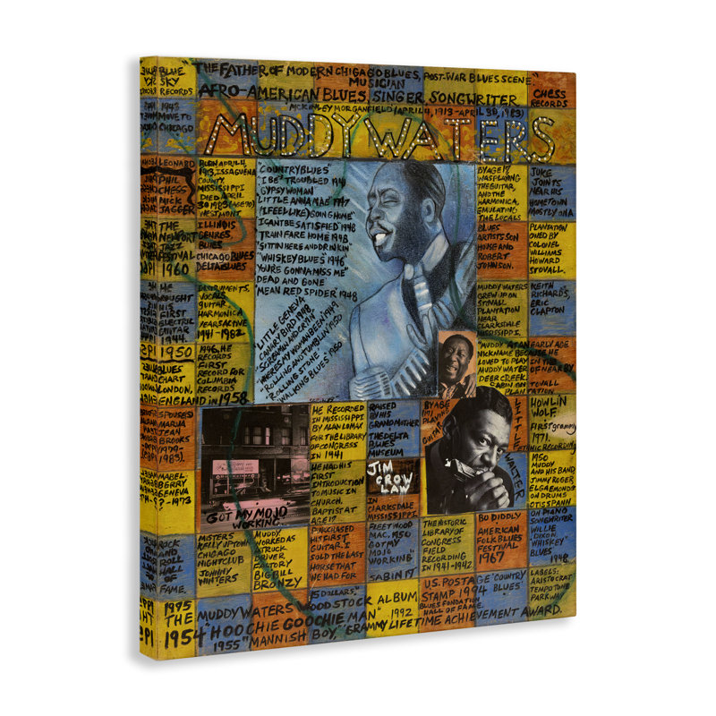 «Muddy Waters Collage» par Sabin, H 20 po x l 16 po