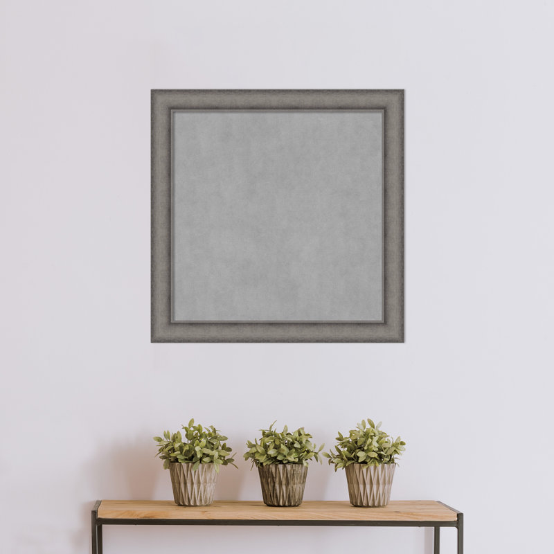 Tableau magnétique encadré en béton bruni Keeton, H 28 po x l 28 po