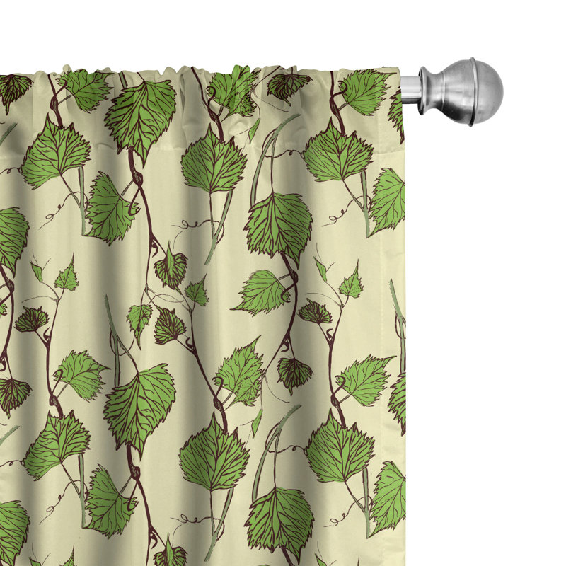 Paire de rideaux occultant avec passe-tringle vine, 28 po x 95 po