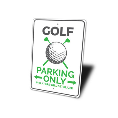 Golf Parking Aluminum Sign