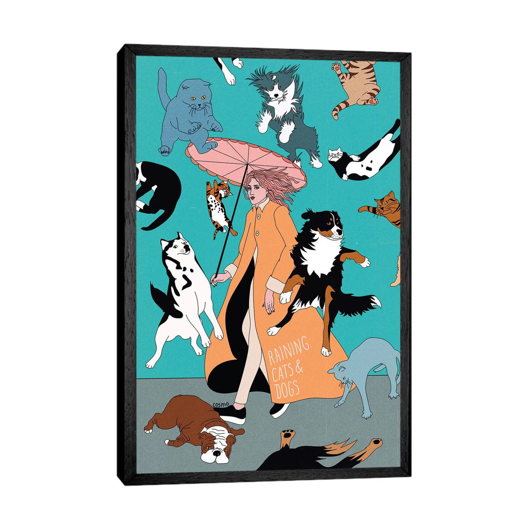 Cats and Dogs by Cosmo - Graphic Art on Canvas