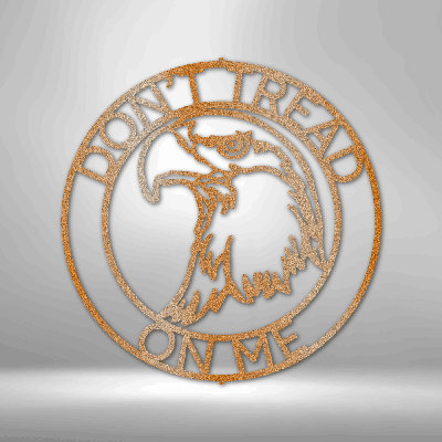 «Don't Tread on Me», tête d'aigle, plaque en acier découpée au laser, décoration murale pour la maison et le bureau, tailles et couleurs multiples