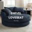 Skyler Upholstered Teddy Swivel Armchair-996899591