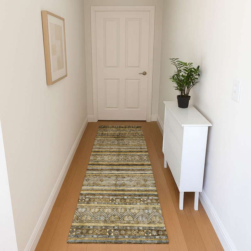 Premium Machine Washable Baford AMF1653 Stripes Rug, Runner 2'3" x 7'6"