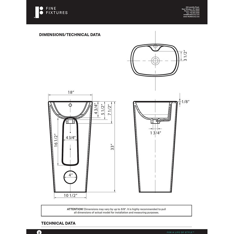 Lavabo de salle de bain 33 po, Blanc