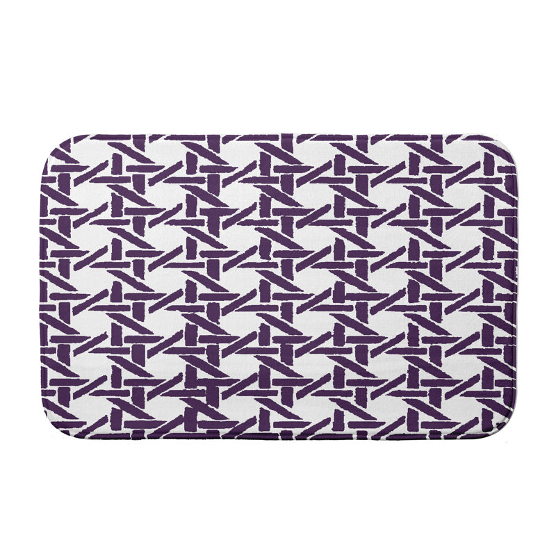 Hess Non-Slip Bath Mat, 17" W x 24" L, Purple