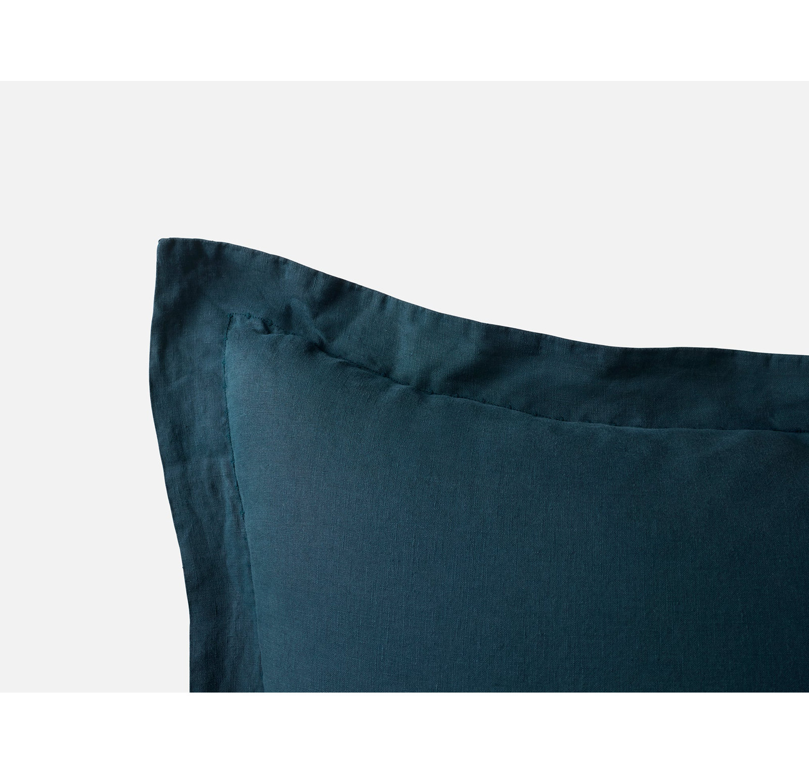 Coyuchi Organic Relaxed Linen Sham, Euro, Midnight Indigo