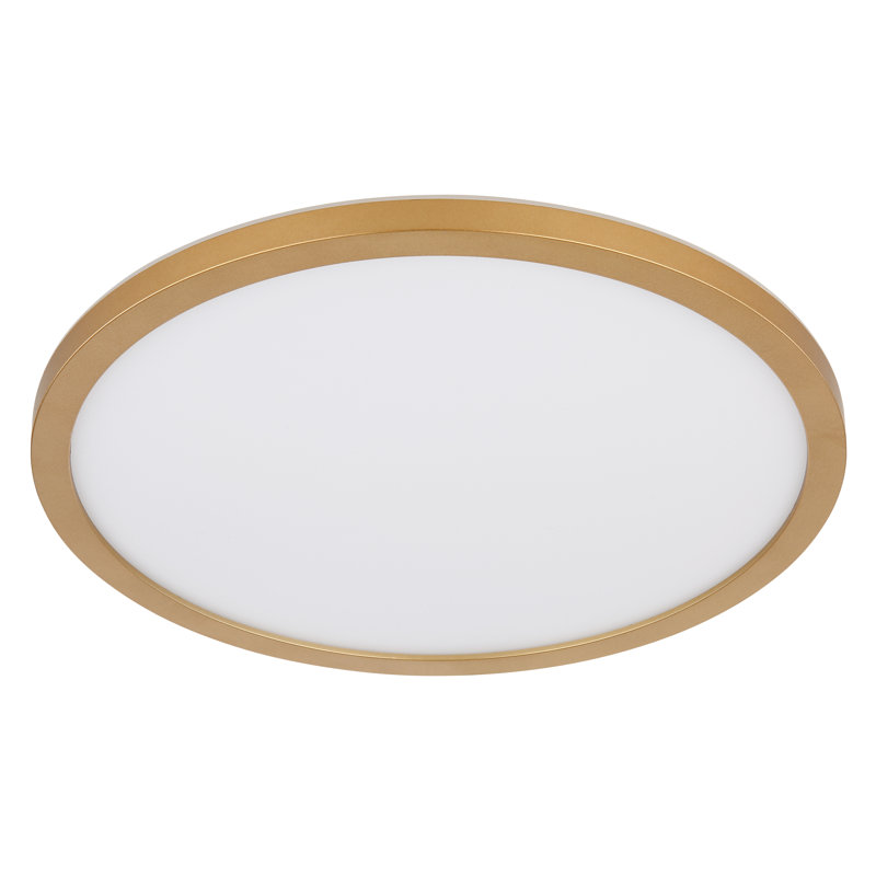 Plastic LED Flush Mount, Brass